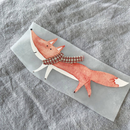Bügelbild - Fuchs mit Schal 