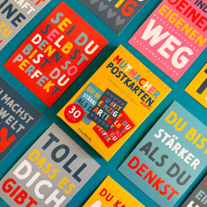 Mutmacher-Postkarten - bunt | 30 Karten
