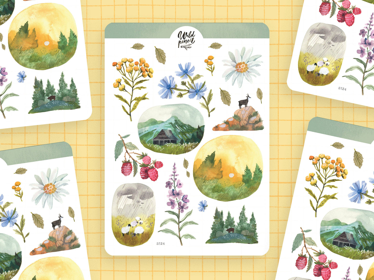 Stickerbogen - Sommer in den Tatra-Bergen