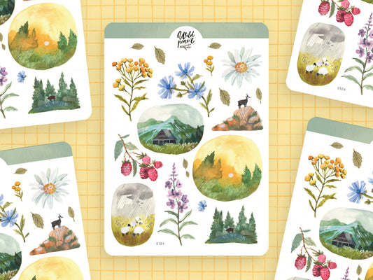 Stickerbogen - Sommer in den Tatra-Bergen
