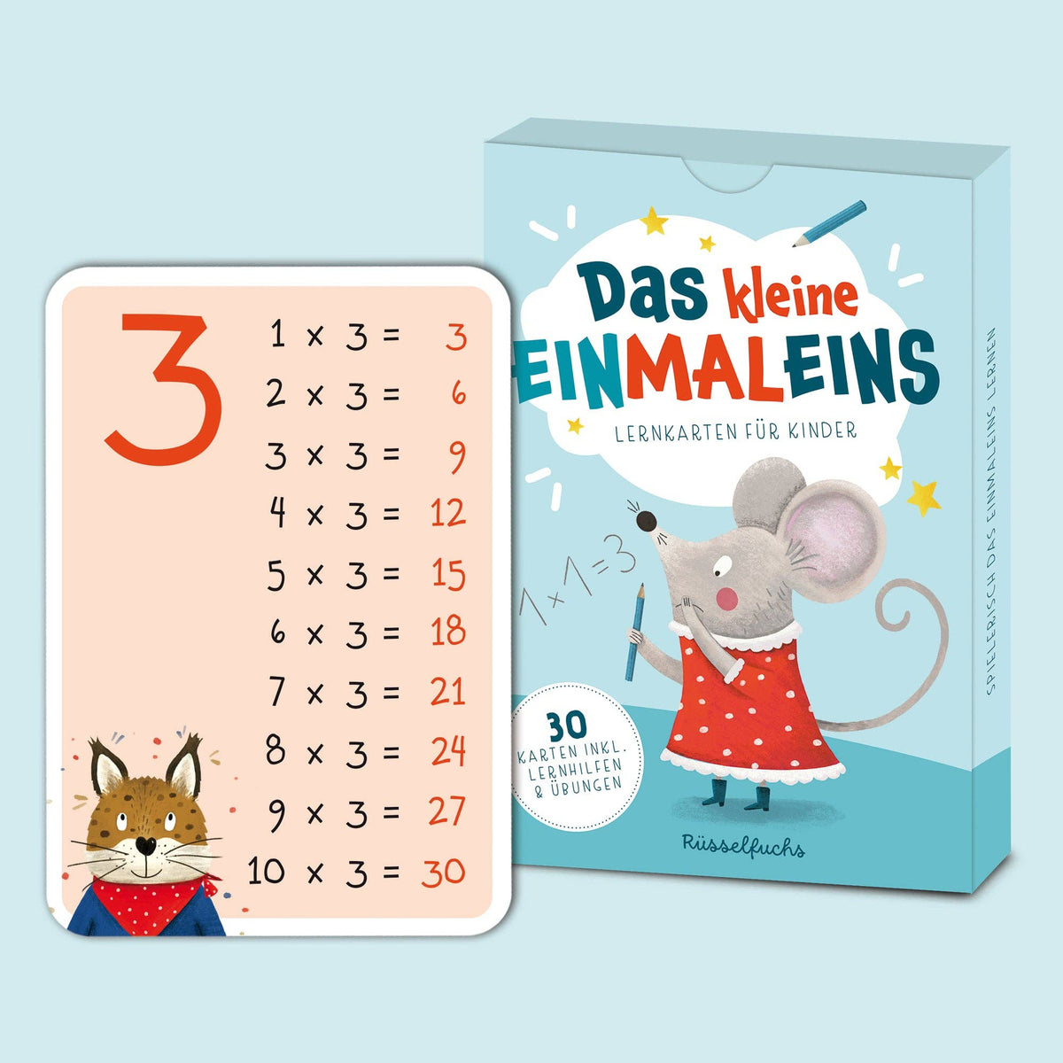 Lernkarten Das kleine Einmaleins für Kinder von Rüsselfuchs