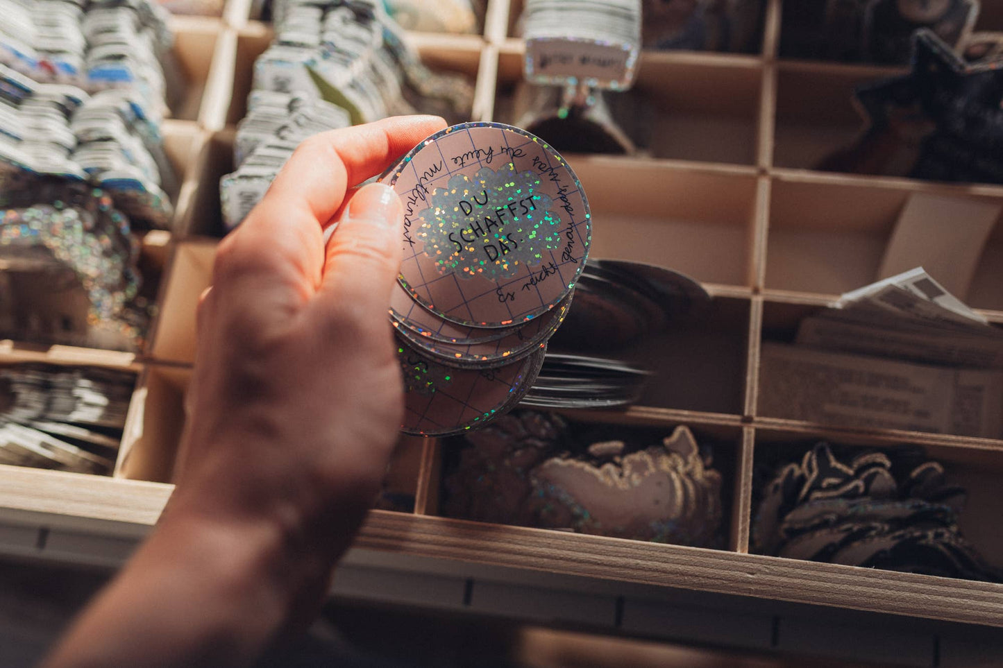 Glitzersticker - Du schaffst das