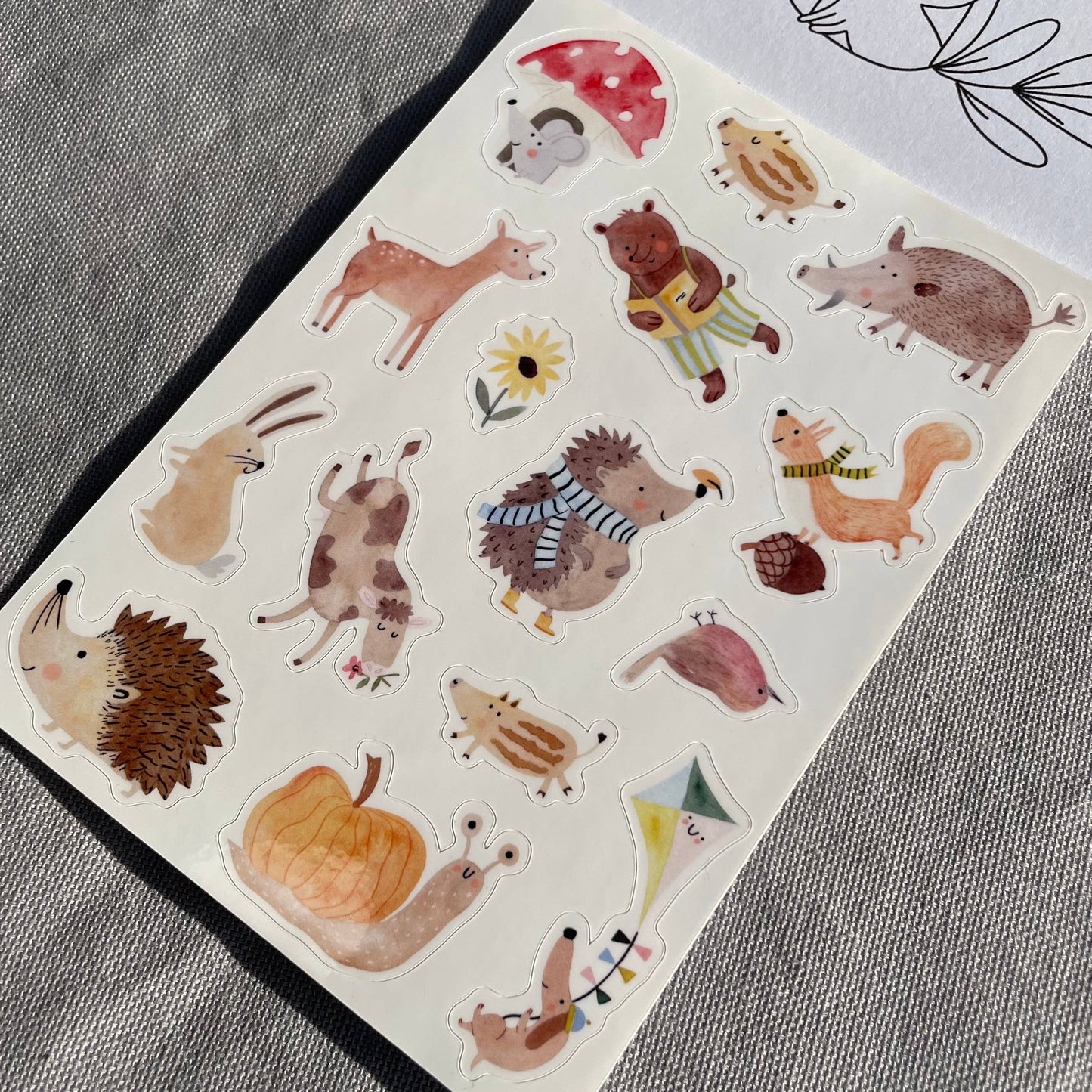 Stickerbogen - Wald und Wiese