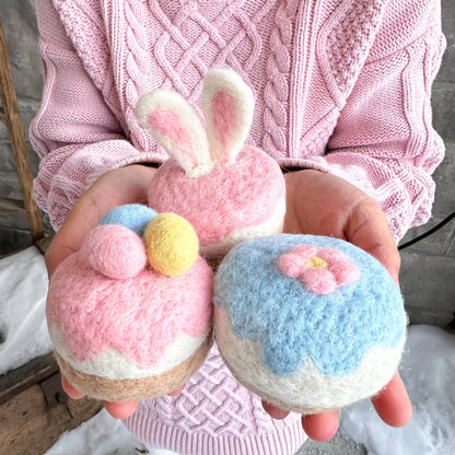 Filz - Käsekuchen-Häppchen - Set aus 3 Stück
