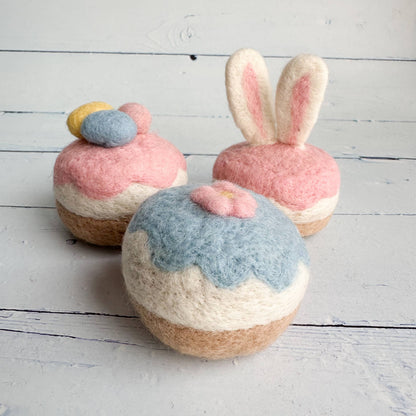 Filz - Käsekuchen-Häppchen - Set aus 3 Stück