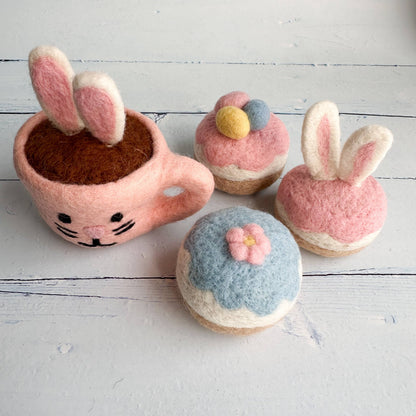 Filz - Käsekuchen-Häppchen - Set aus 3 Stück