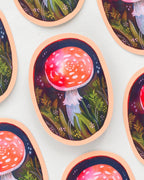Vinyl-Sticker Pilz von Wild Pencil Studio