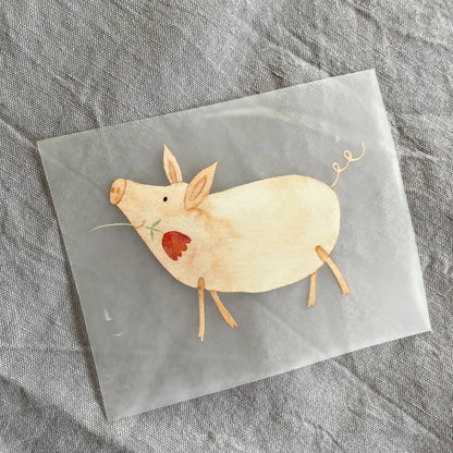 Bügelbild - Schwein 
