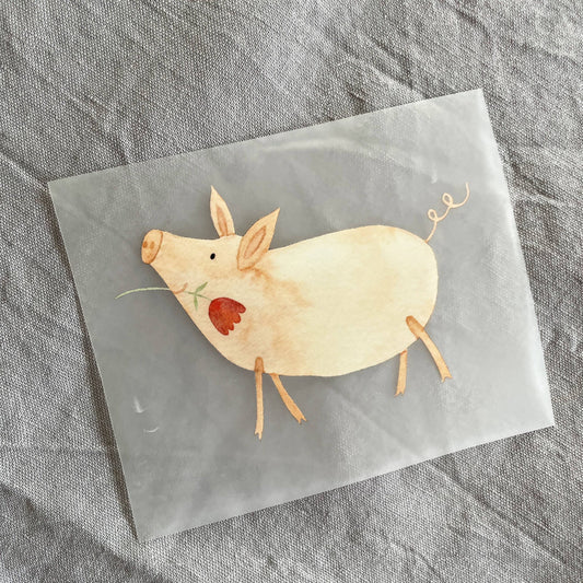 Bügelbild - Schwein 