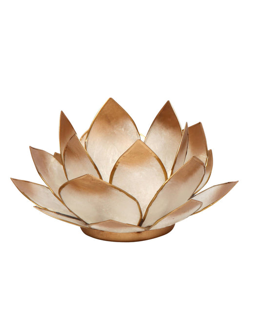 Lotus-Teelicht "Sonnenaufgang" gold