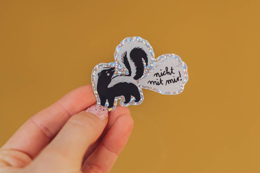 Glitzersticker Stinktier „Nicht mit mir!“ von Liesels Wicht