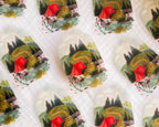 Vinyl-Sticker Camping von Wild Pencil Studio