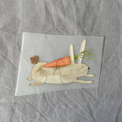Bügelbild - Einschulung Hase