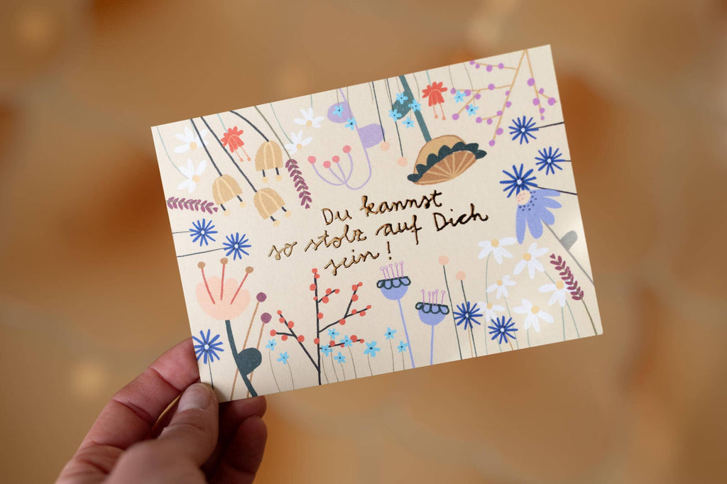 Affirmationskarte Stolz auf dich von Liesels Wicht