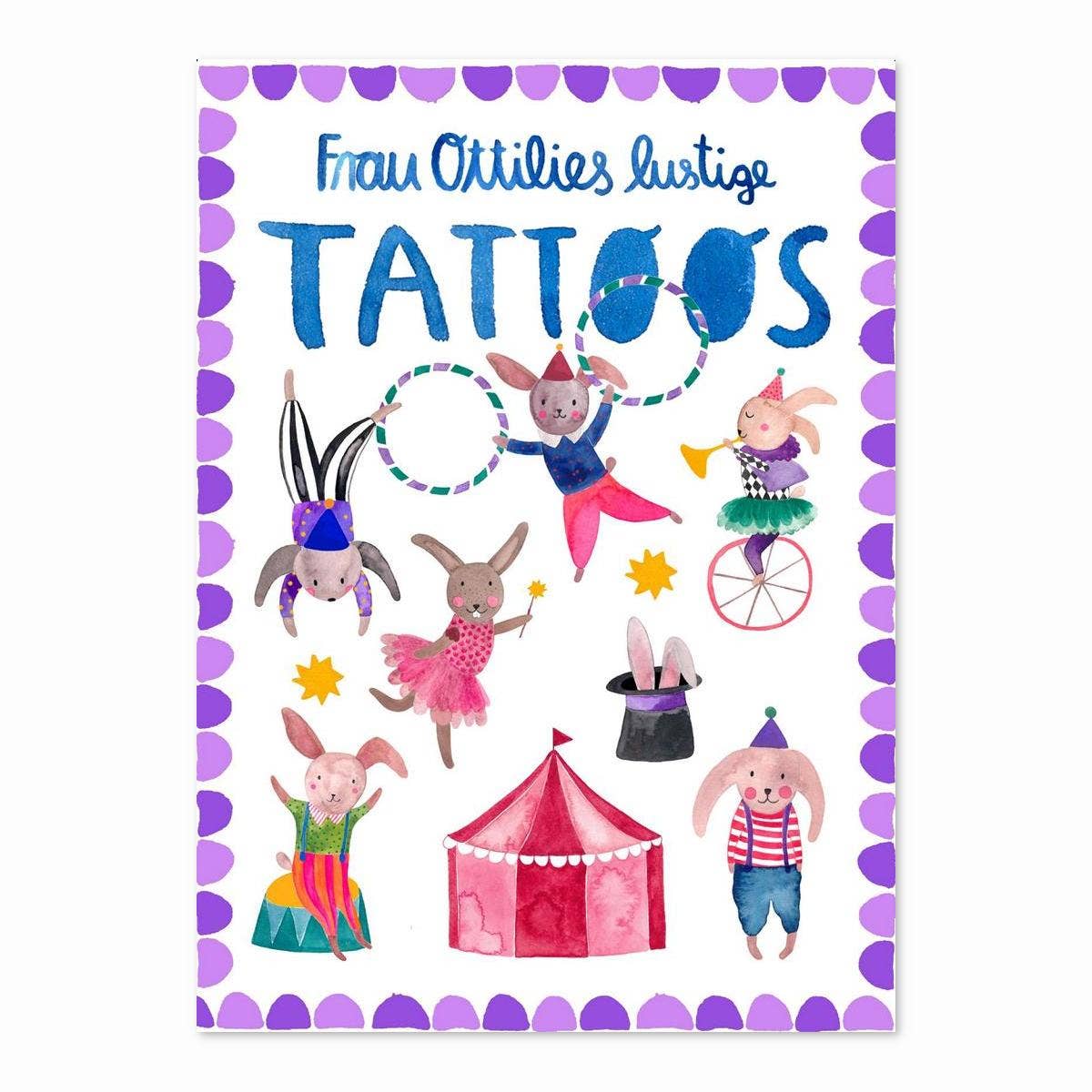Kindertattoos - Hasen im Zirkus