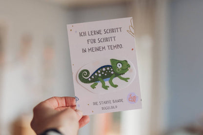 Bügelbild - Die starke Bande - Chamäleon