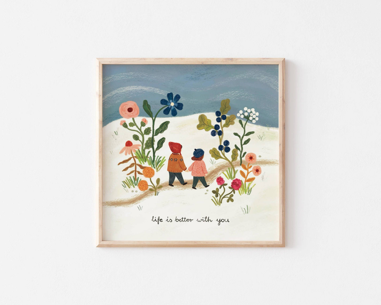 Print - Das Leben ist besser mit dir (21x21cm)