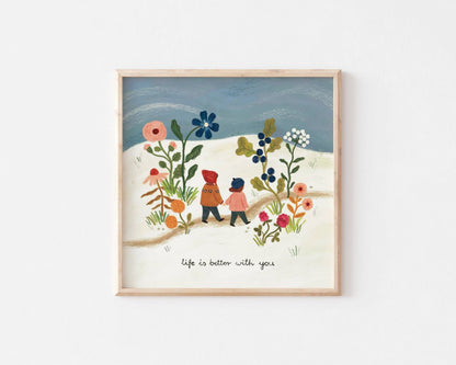 Print - Das Leben ist besser mit dir (21x21cm)