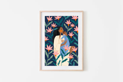 Blühende Mama - Kunstdruck A3