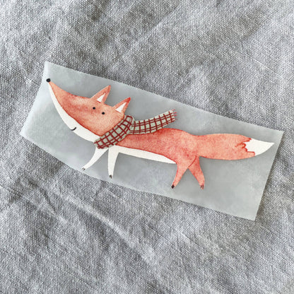 Bügelbild - Fuchs mit Schal 