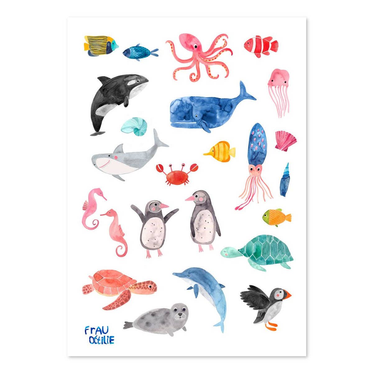Kindertattoos Wildes Meer von Frau Ottilie