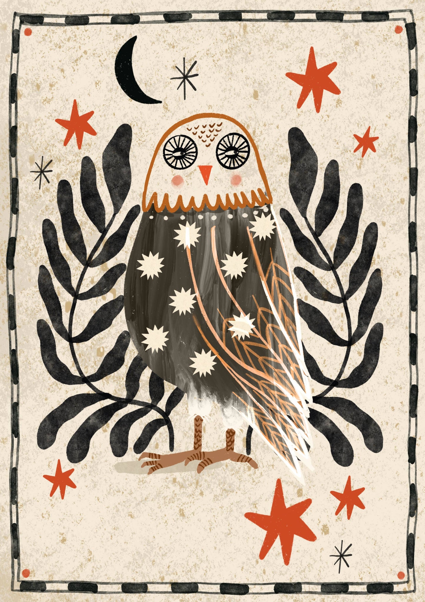 Print - Folk Eule