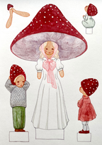 Bastelbogen Pilzmutter mit Kindern von Tall Hat Tales