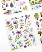 Vinyl-Stickerbogen-Set Triff mich im Wald von Wild Pencil Studio A5