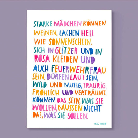 Print - Starke Mädchen A4