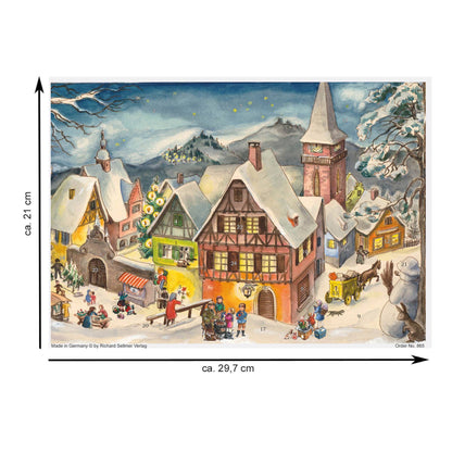 Adventskalender - Verschneites Dorf