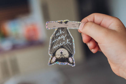 Glitzersticker - Fledermaus - Ich mag mich