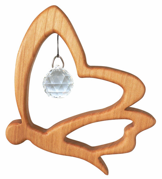 Fensterschmuck - Schmetterling mit Regenbogen-Kristall