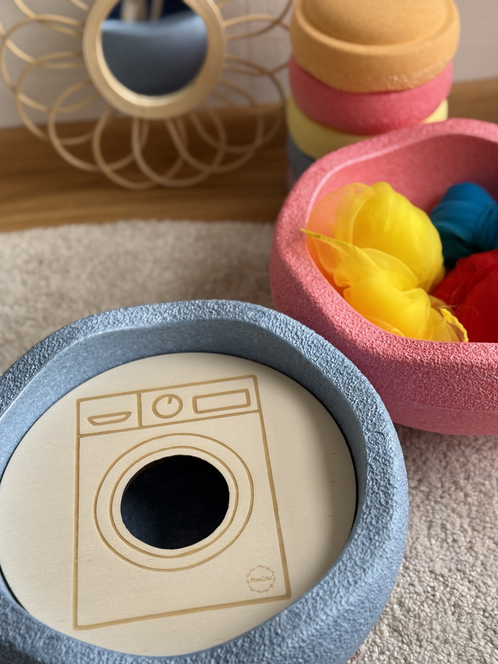 Aktivitätsplatte Waschmaschine kompatibel mit Stapelstein® von MomsCrew