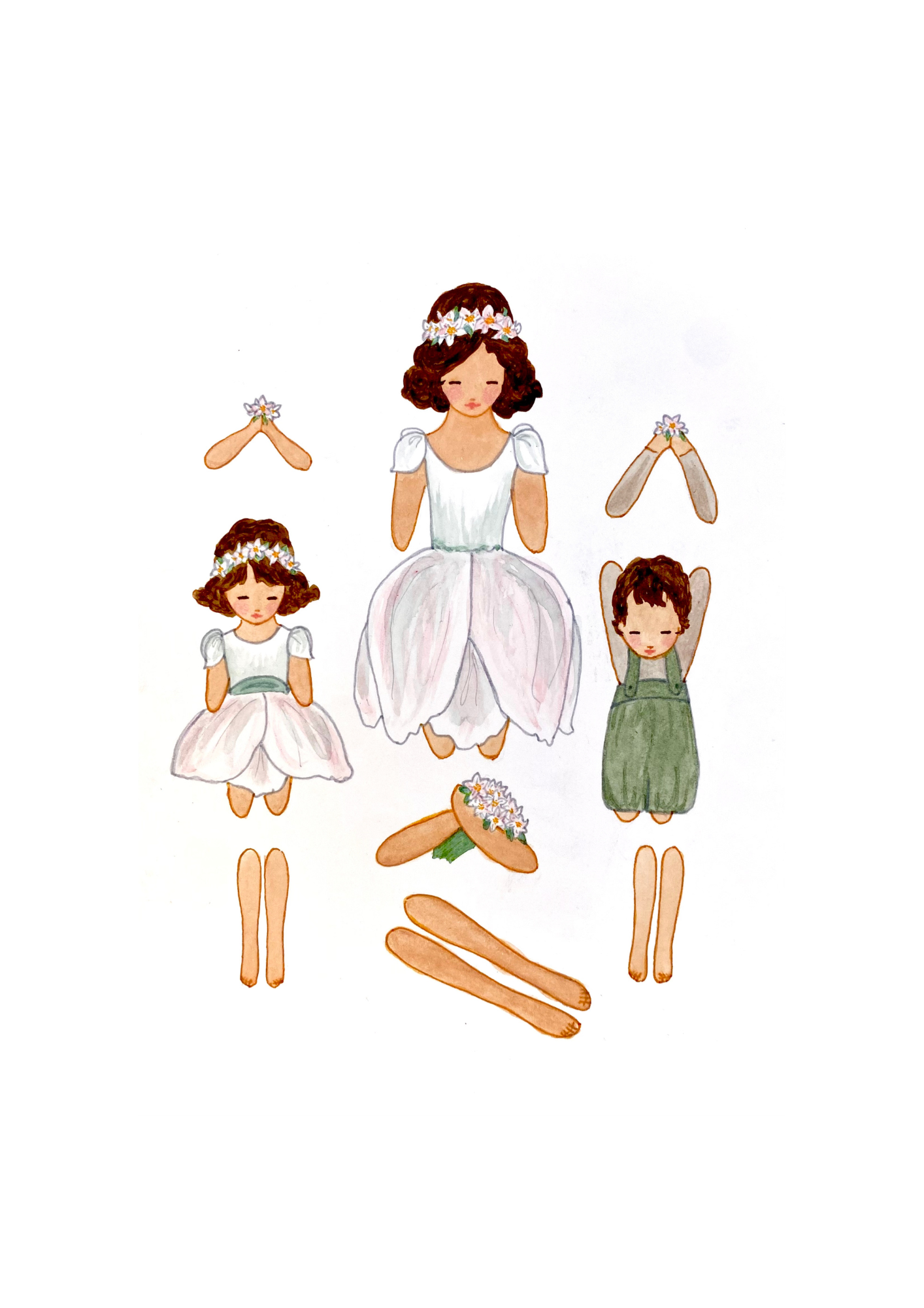Bastelbogen - Anemonenfamilie