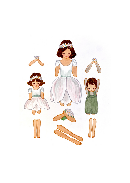Bastelbogen - Anemonenfamilie