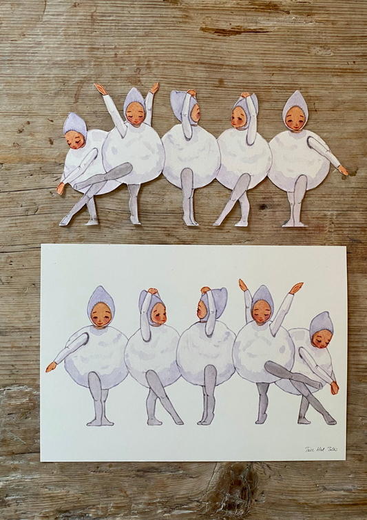 Bastelbogen - Schneeballkinder