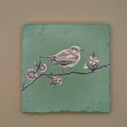 Fliese Nachtigall von moreydesign 10 x 10 cm