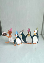Bastelbogen Geburtstagstiere Pinguine von Tall Hat Tales, Ansicht 2