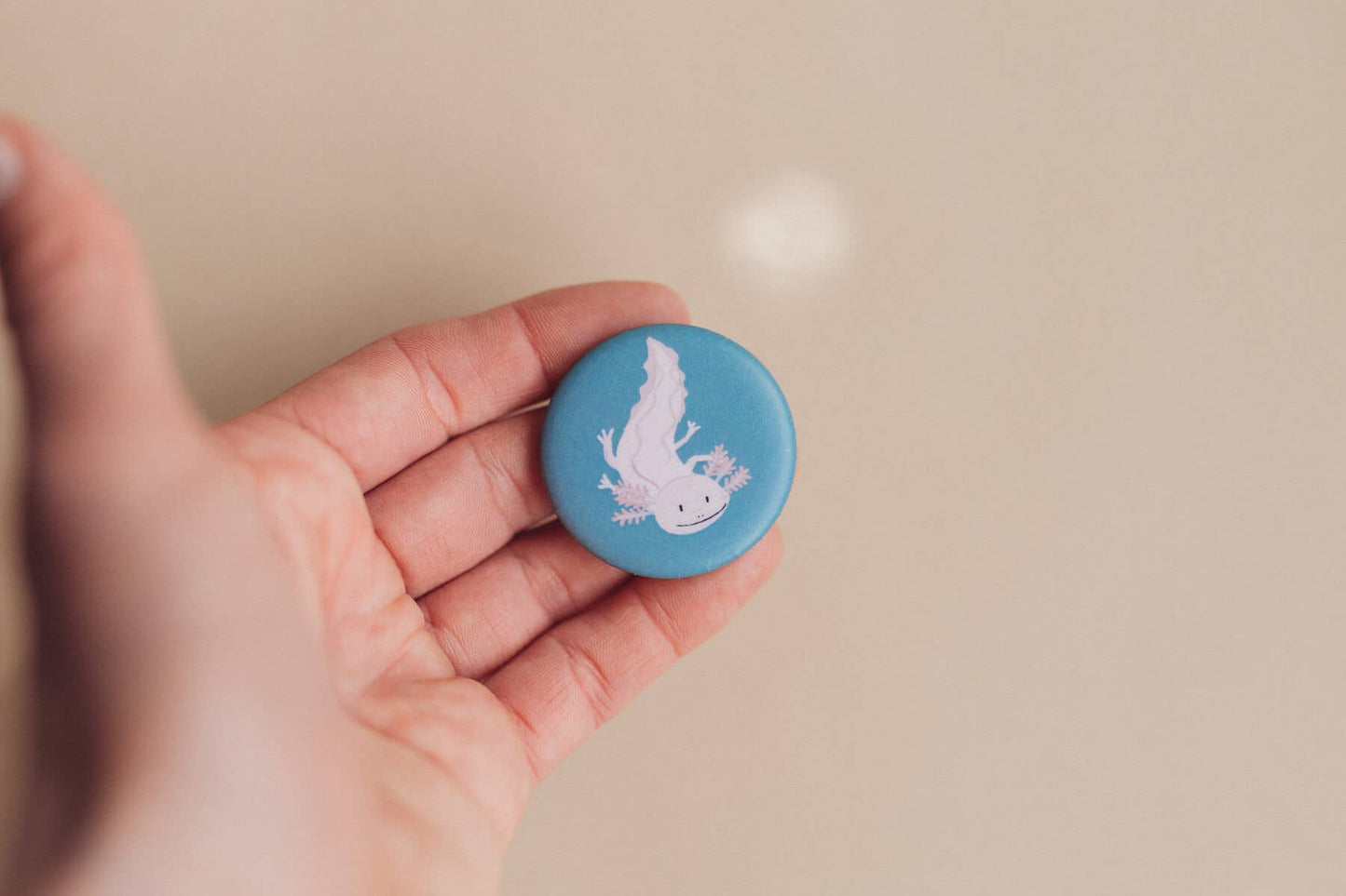 Button - Axolotl - Genau richtig