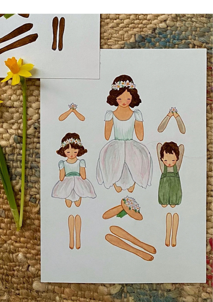 Bastelbogen - Anemonenfamilie