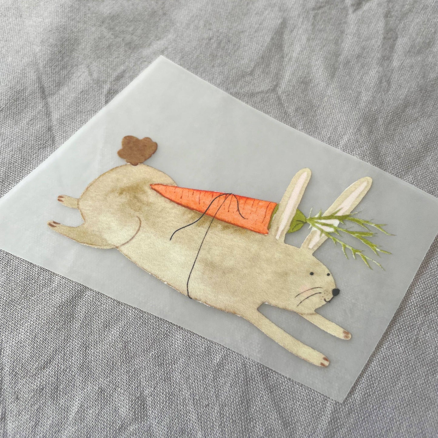 Bügelbild - Einschulung Hase