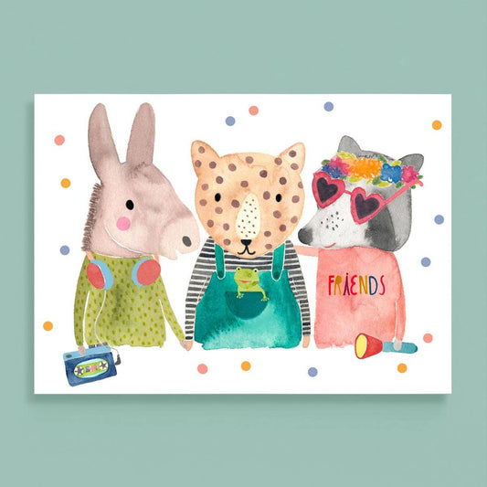 Freunde mit Tierkindern A6