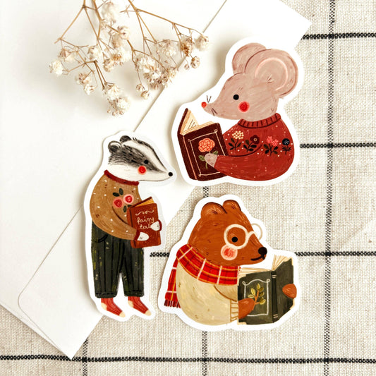 Sticker-Set - Gemütlicher Buchclub