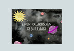 Postkarte Galaktischer Geburtstag von Hannahs Firlefanz A6