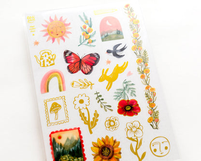 Vinyl‑Stickerbogen - Spätsommer
