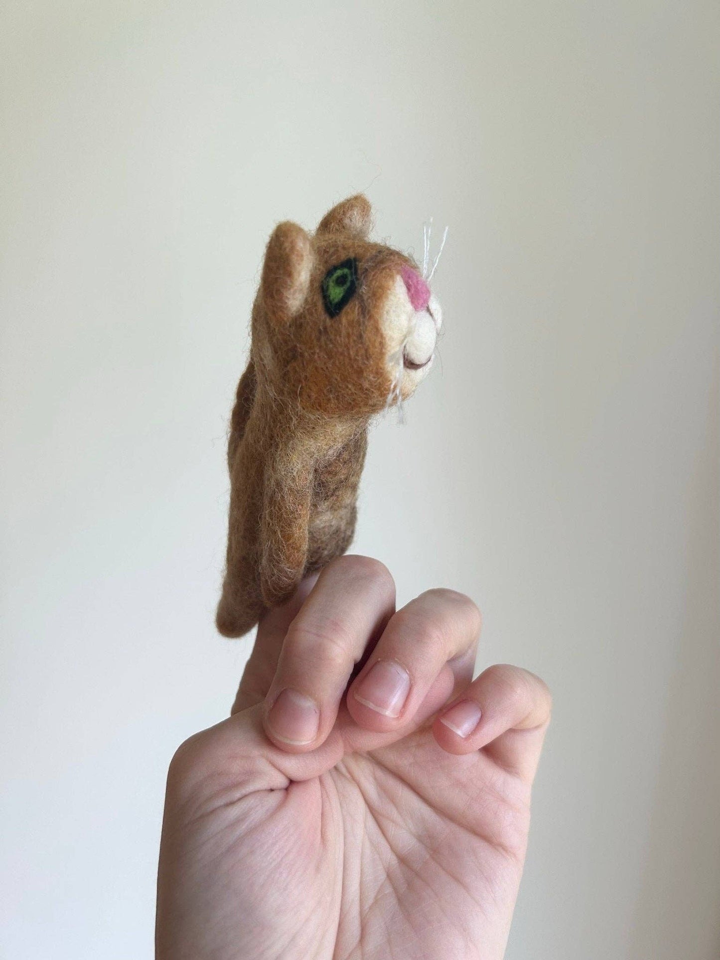 Filz-Fingerpuppe - Katze