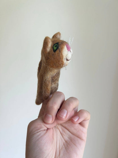 Filz-Fingerpuppe - Katze