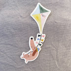 Sticker Dackel mit Drachen von Hannahs Firlefanz