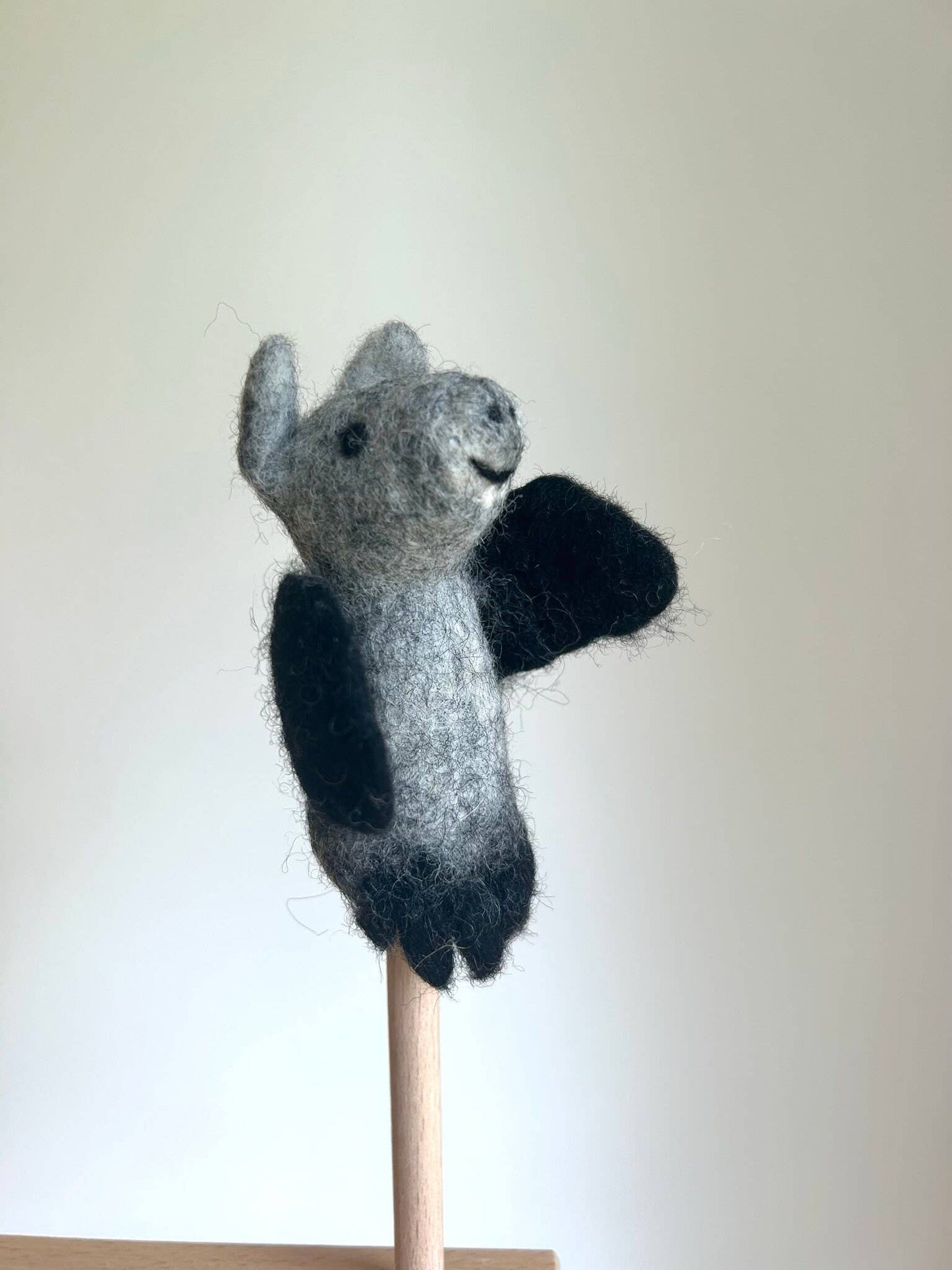 Filz-Fingerpuppe - Fledermaus