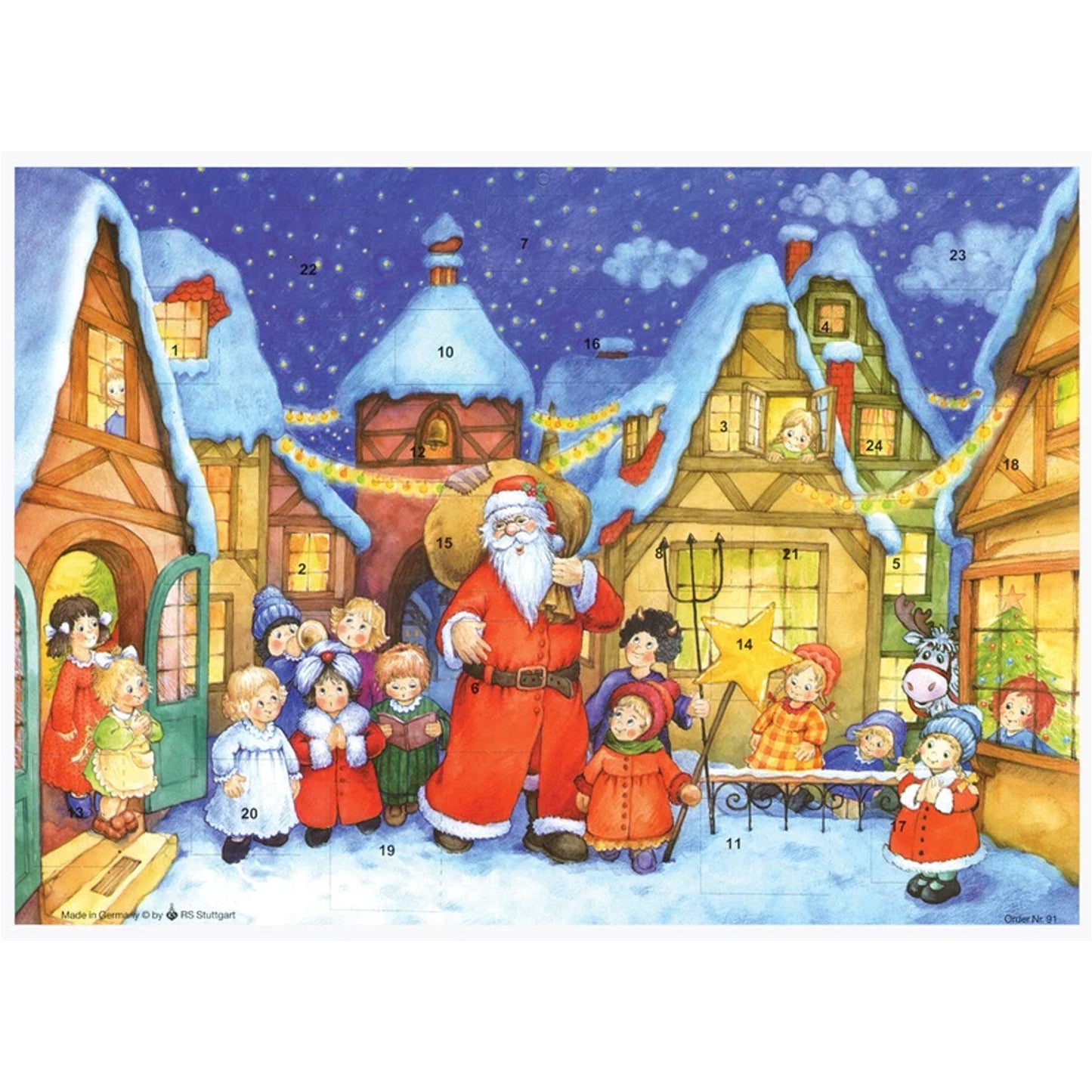 Adventskalender - Der Weihnachtsmann kommt in die Stadt